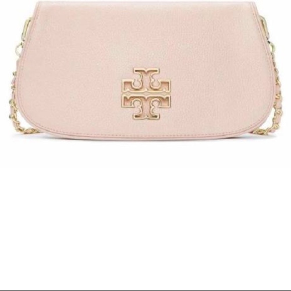 Tory Burch Large Britten Crossbody Bag Light Oak